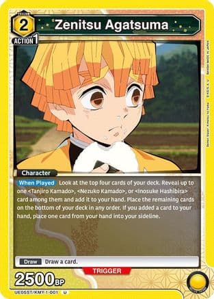 Zenitsu Agatsuma (001) — UE05ST: Demon Slayer: Kimetsu no Yaiba Starter Deck