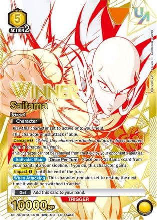 Saitama (018) (Winner) — Union Arena Promotion Cards