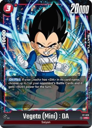 Vegeta (Mini) : DA - FP-029 — Fusion World Promotion Cards and Packs