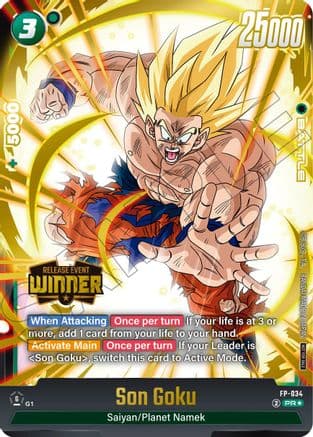 Son Goku - FP-034 (Release Event Winner) — Fusion World Promotion Cards and Packs