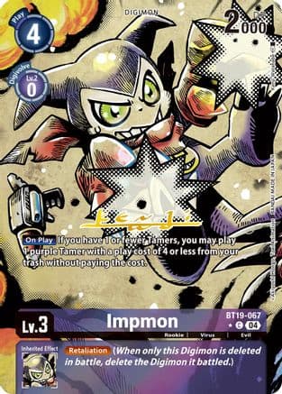 Impmon - BT19-067 (Alternate Art) — Release Special Booster 2.5