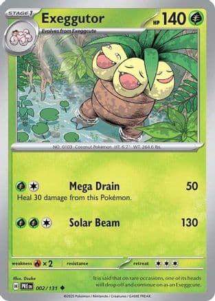 Exeggutor — SV: Prismatic Evolutions Pokémon TCG card by Naoyo Kimura