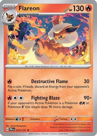 Flareon — SV: Prismatic Evolutions Pokémon TCG card by sui