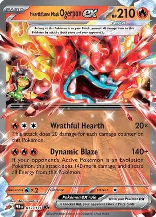 Hearthflame Mask Ogerpon ex - 017/131 — SV: Prismatic Evolutions