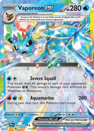 Vaporeon ex - 023/131 — SV: Prismatic Evolutions