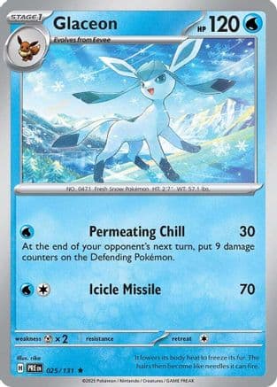 Glaceon — SV: Prismatic Evolutions Pokémon TCG card by 5ban Graphics
