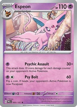 Espeon — SV: Prismatic Evolutions Pokémon TCG card by 5ban Graphics