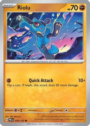 Riolu — SV: Prismatic Evolutions Pokémon TCG card by Takashi Yamaguchi