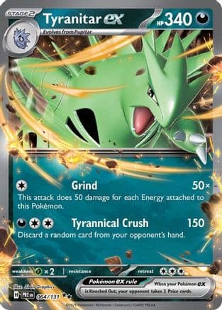 Tyranitar ex — SV: Prismatic Evolutions Pokémon TCG card by Mitsuhiro Arita