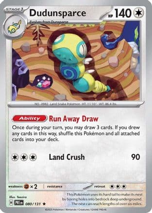 Dudunsparce — SV: Prismatic Evolutions Pokémon TCG card by 5ban Graphics
