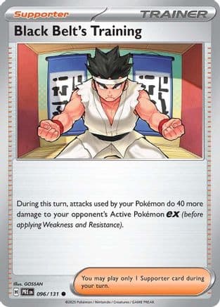 Black Belt's Training - 096/131 — SV: Prismatic Evolutions Pokémon TCG card by GOSSAN