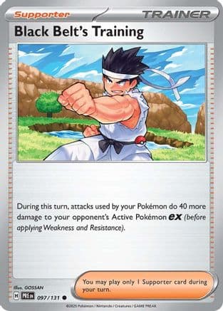 Black Belt's Training - 097/131 — SV: Prismatic Evolutions Pokémon TCG card by GOSSAN