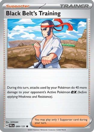Black Belt's Training - 099/131 — SV: Prismatic Evolutions Pokémon TCG card by GOSSAN