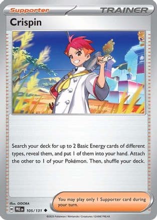 Crispin - 105/131 — SV: Prismatic Evolutions Pokémon TCG card by GIDORA
