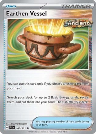 Earthen Vessel — SV: Prismatic Evolutions Pokémon TCG card by AYUMI ODASHIMA