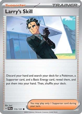 Larry's Skill - 115/131 — SV: Prismatic Evolutions Pokémon TCG card by Hasuno