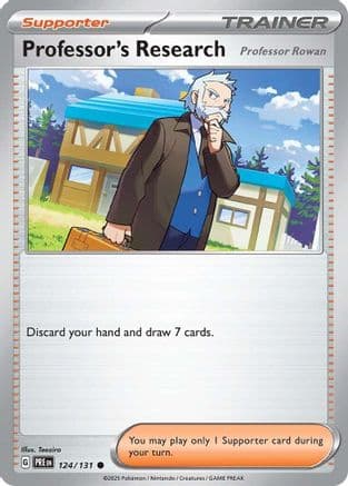 Professor's Research [Professor Rowan] — SV: Prismatic Evolutions Pokémon TCG card by Ken Sugimori