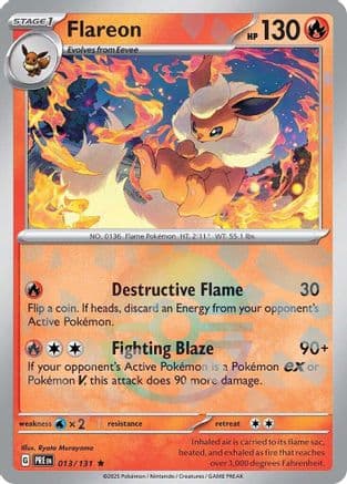 Flareon (Poke Ball Pattern) — SV: Prismatic Evolutions Pokémon TCG card by 5ban Graphics