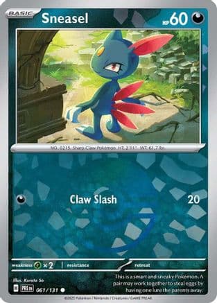 Sneasel (Poke Ball Pattern) — SV: Prismatic Evolutions Pokémon TCG card by Kanako Eo