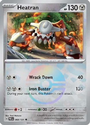 Heatran (Poke Ball Pattern) — SV: Prismatic Evolutions Pokémon TCG card by 5ban Graphics