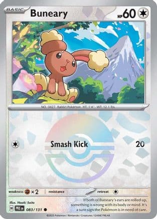 Buneary (Poke Ball Pattern) — SV: Prismatic Evolutions Pokémon TCG card by Naoki Saito