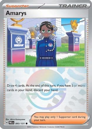 Amarys - 093/131 (Poke Ball Pattern) — SV: Prismatic Evolutions Pokémon TCG card by Akira Komayama
