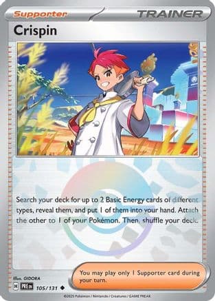 Crispin - 105/131 (Poke Ball Pattern) — SV: Prismatic Evolutions Pokémon TCG card by GIDORA
