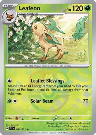 Leafeon (Master Ball Pattern) — SV: Prismatic Evolutions Pokémon TCG card by Kent Kaneko