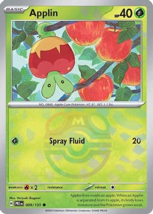 Applin (Master Ball Pattern) — SV: Prismatic Evolutions Pokémon TCG card by Yoriyuki Ikegami
