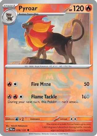 Pyroar (Master Ball Pattern) — SV: Prismatic Evolutions