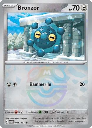 Bronzor (Master Ball Pattern) — SV: Prismatic Evolutions Pokémon TCG card by Souichirou Gunjima