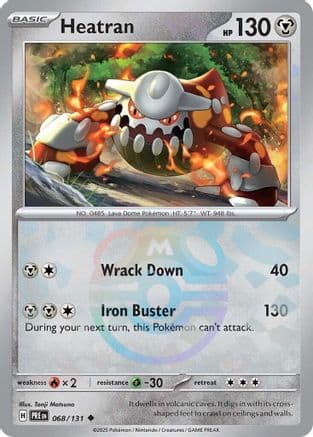 Heatran (Master Ball Pattern) — SV: Prismatic Evolutions Pokémon TCG card by Toshinao Aoki