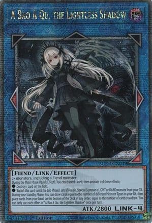 A Bao A Qu, the Lightless Shadow (Quarter Century Secret Rare) — Yu-Gi-Oh! card