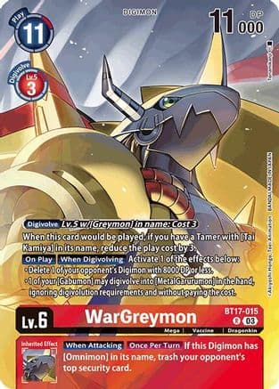 WarGreymon (Omnimon Binder Set) — Secret Crisis