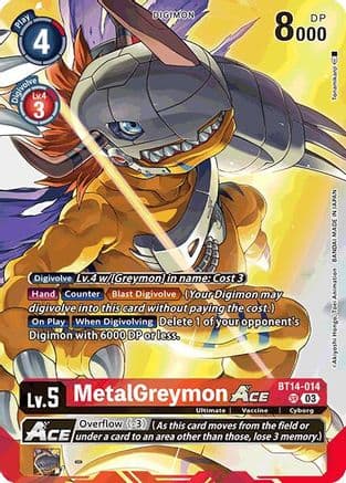 MetalGreymon ACE (Omnimon Binder Set) — Blast Ace