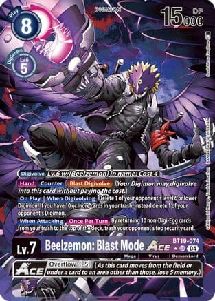 Beelzemon: Blast Mode ACE (Alternate Art) — Release Special Booster 2.5 Digimon Card Game card by Akinori Ishikawa