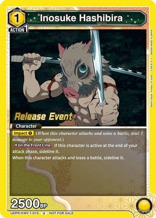 Inosuke Hashibira (015) — UE05BT: Demon Slayer: Kimetsu no Yaiba Release Event Cards