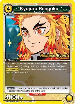 Kyojuro Rengoku (027) — UE05BT: Demon Slayer: Kimetsu no Yaiba Release Event Cards