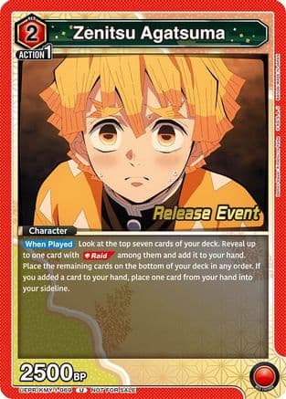 Zenitsu Agatsuma (069) — UE05BT: Demon Slayer: Kimetsu no Yaiba Release Event Cards