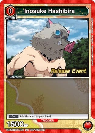 Inosuke Hashibira (076) — UE05BT: Demon Slayer: Kimetsu no Yaiba Release Event Cards