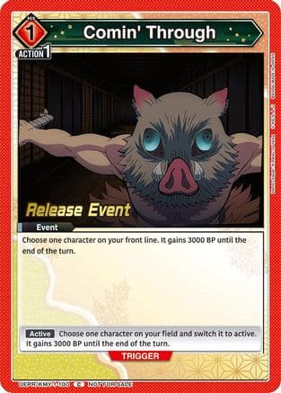 Comin' Through — UE05BT: Demon Slayer: Kimetsu no Yaiba Release Event Cards