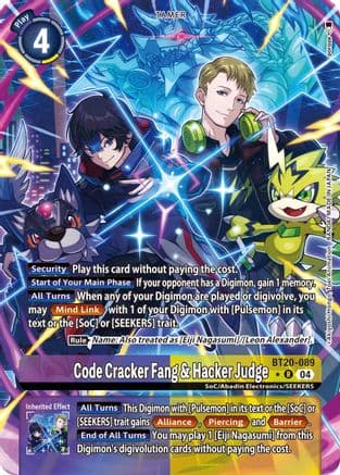 Code Cracker Fang & Hacker Judge (Alternate Art) — Release Special Booster 2.5