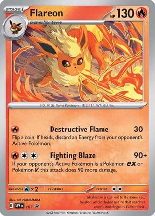 Flareon - 167 (Cosmos Holo) — SV: Scarlet & Violet Promo Cards Pokémon TCG card by SIE NANAHARA