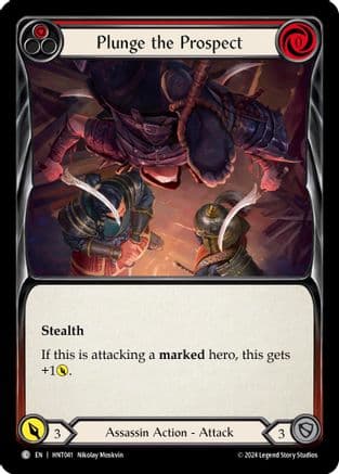 Plunge the Prospect (Red) — The Hunted Flesh and Blood card by Nikolay Moskvin