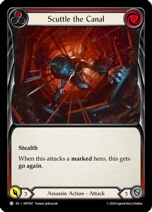 Scuttle the Canal (Red) — The Hunted Flesh and Blood card by Tomasz Jedruszek