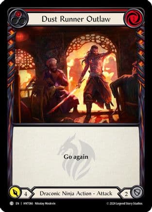 Dust Runner Outlaw (Red) — The Hunted Flesh and Blood card by Mikhail Munkres