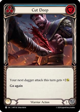 Cut Deep (Blue) — The Hunted Flesh and Blood card by Brian Adriel