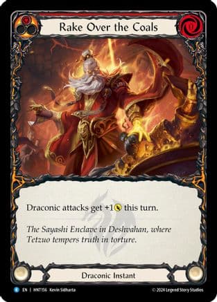 Rake Over the Coals (Red) — The Hunted Flesh and Blood card by David Gabiota