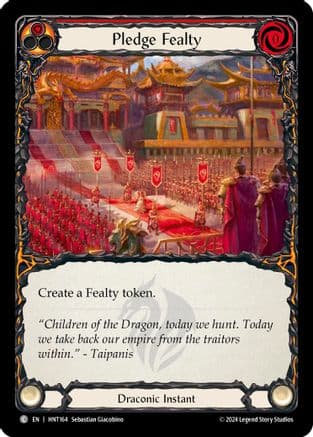 Pledge Fealty (Red) — The Hunted Flesh and Blood card by Sebastian Galewsky
