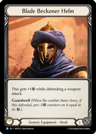 Blade Beckoner Helm — The Hunted Flesh and Blood card by Daniel Jiménez